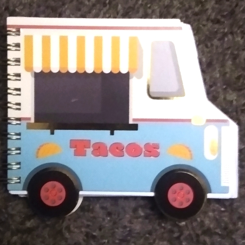 Taco Truck shaped Notebook 5 in x 4.5 in  90 sheets Gartner Studios